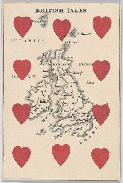 British Isles playing card (1840s)