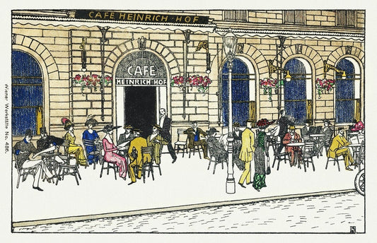 Café Heinrichhof (1900s) | Moriz Jung prints Posters, Prints, & Visual Artwork The Trumpet Shop   