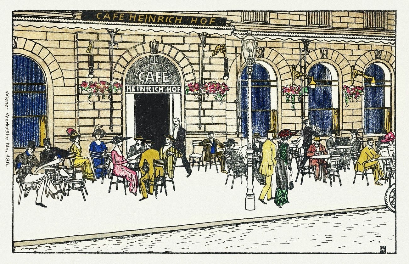 Café Heinrichhof (1900s) | Moriz Jung artwork Posters, Prints, & Visual Artwork The Trumpet Shop   