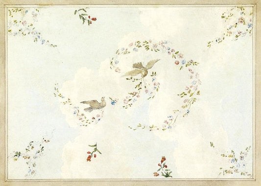 Doves Ceiling Design (c1820) | Doves wall art prints | Frederick Crace Posters, Prints, & Visual Artwork The Trumpet Shop   