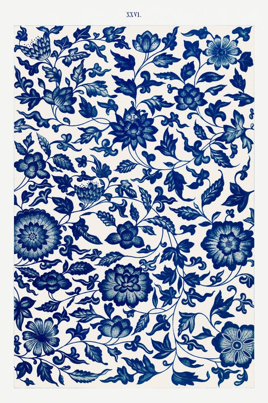 Chinese flower pattern (1800s) | Lounge wall art prints | Owen Jones Posters, Prints, & Visual Artwork The Trumpet Shop   