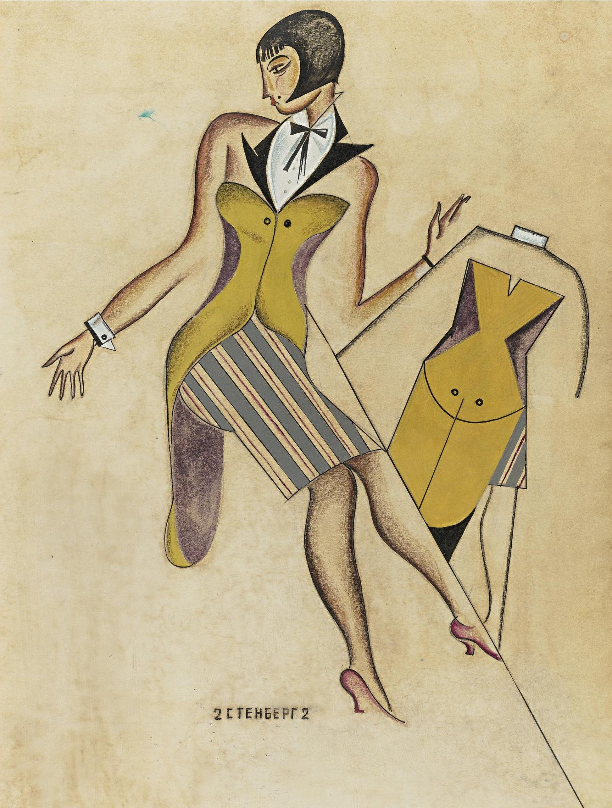 Costume design art print (c1920) | Georgii Stenberg  The Trumpet Shop   