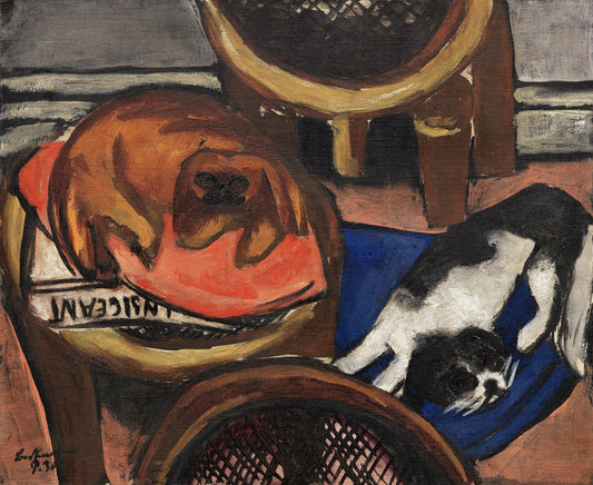 Cubist Dogs (1930) | Inspired by Picasso Cubism Artists | Max Beckmann Posters, Prints, & Visual Artwork The Trumpet Shop   