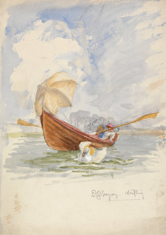 Boat Drifting (1800s) | Edward John Gregory prints Posters, Prints, & Visual Artwork The Trumpet Shop   