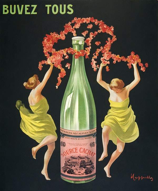 “Drink all” Evian-Cachat poster kitchen print (ca.1912) | Leonetto Cappiello  The Trumpet Shop   