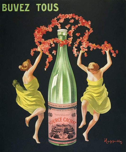 “Drink all” Evian-Cachat poster (ca.1912) | Vintage kitchen prints | Leonetto Cappiello Posters, Prints, & Visual Artwork The Trumpet Shop   