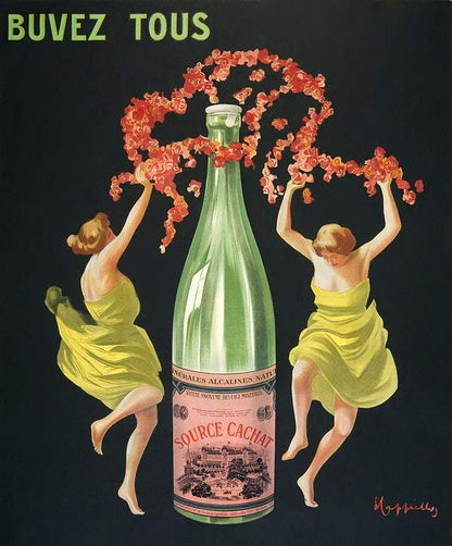 “Drink all” Evian poster artwork (1900s) | Leonetto Cappiello