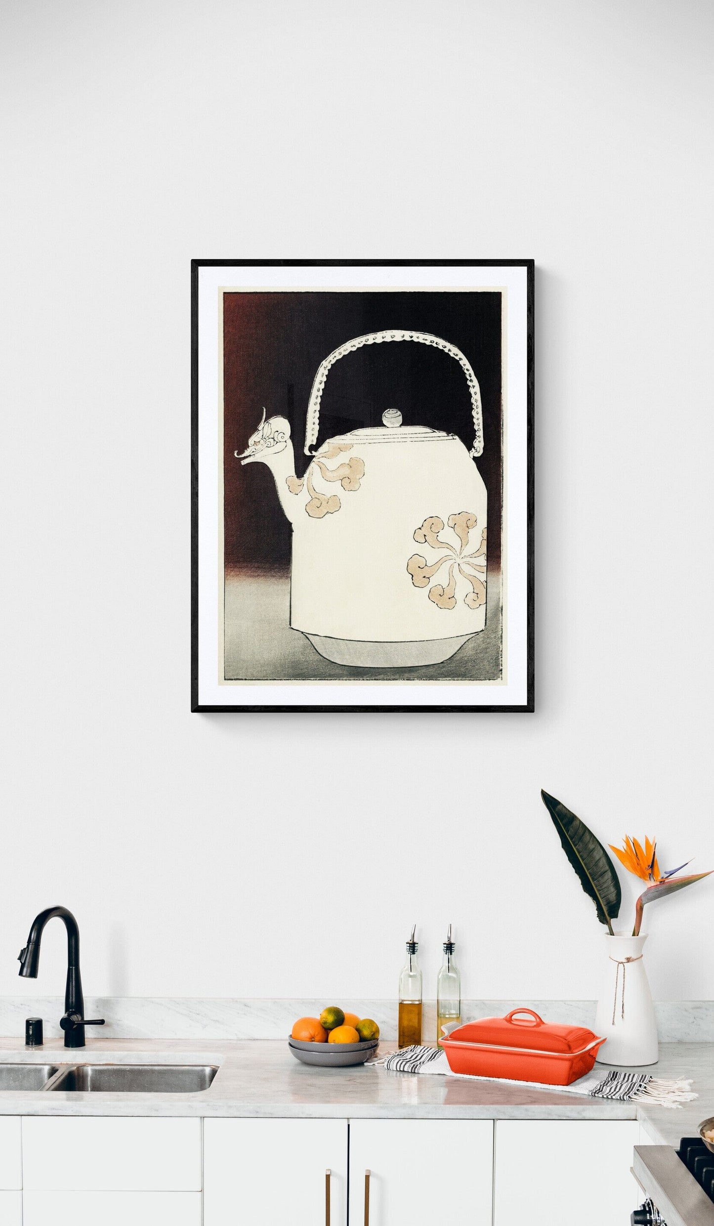 East Asian inspired kettle (1890s) | Vintage kitchen prints  The Trumpet Shop   