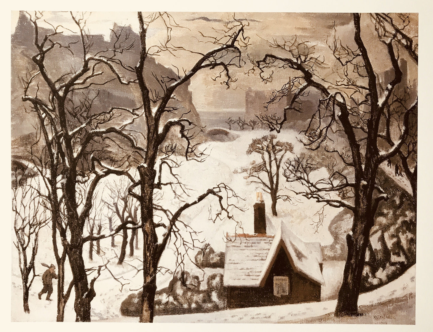 Edinburgh in Winter art print | William Crozier (late 1920s) Posters, Prints, & Visual Artwork The Trumpet Shop   