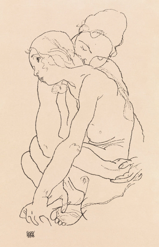 Embrace (1900s) | Egon Schiele artwork Posters, Prints, & Visual Artwork The Trumpet Shop Vintage Prints   
