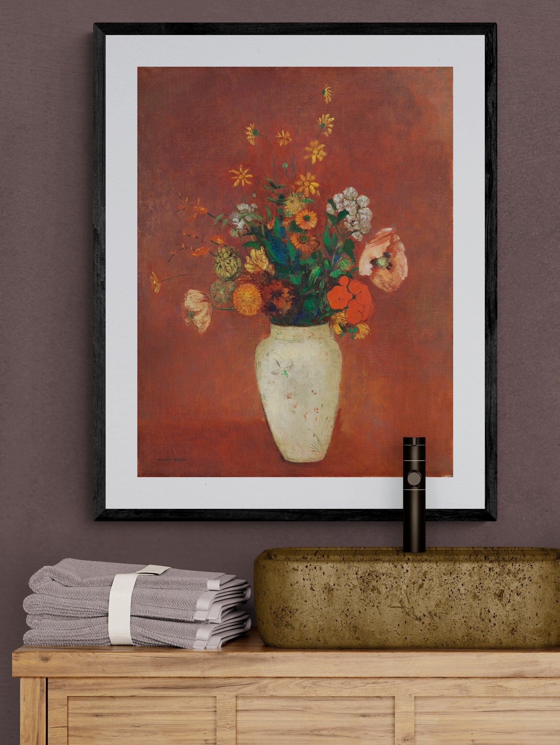 Flower bouquet (1912) | Living room wall art print | Odilon Redon Posters, Prints, & Visual Artwork The Trumpet Shop   