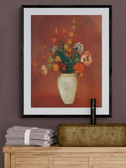 Flower bouquet (1900s) | Vintage lounge wall art | Odilon Redon Posters, Prints, & Visual Artwork The Trumpet Shop   