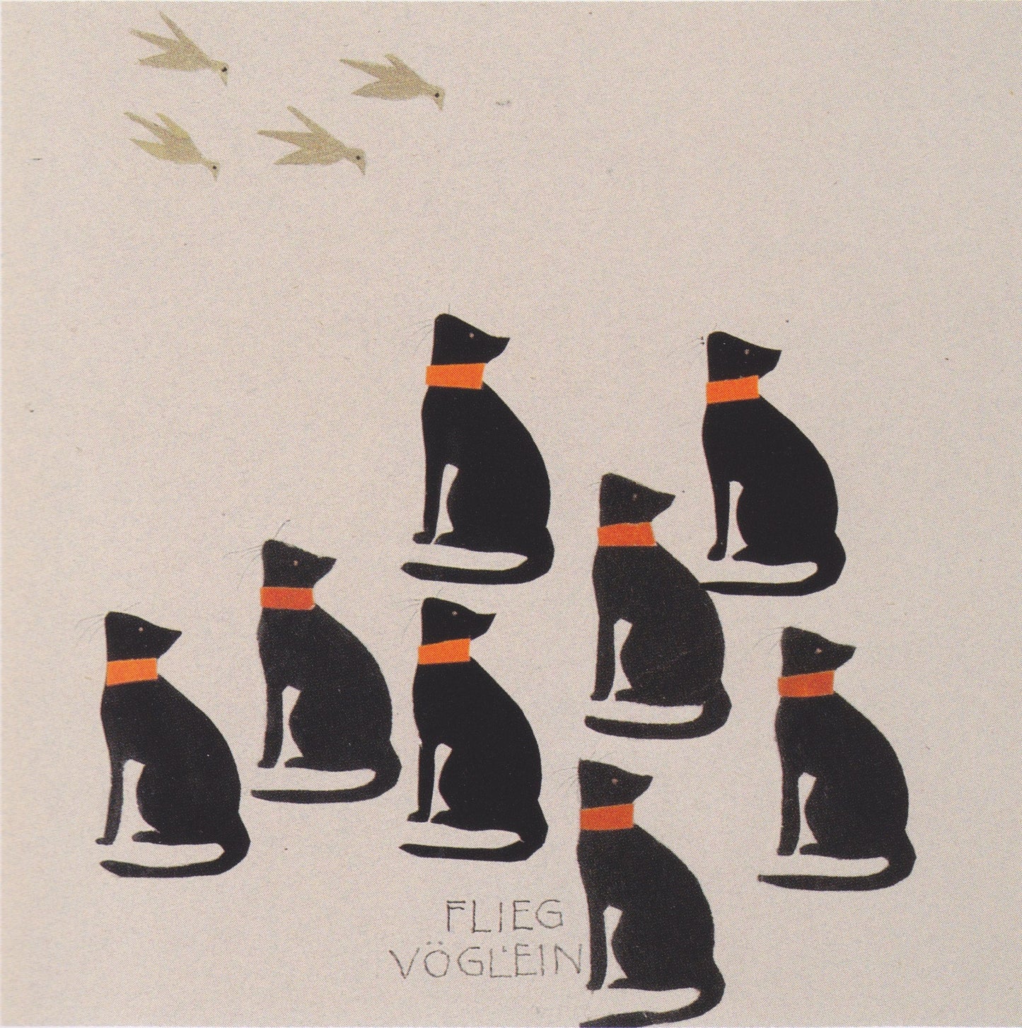 “Fly little bird” art print from a children’s picture book (1904) | Kolo Moser  The Trumpet Shop   