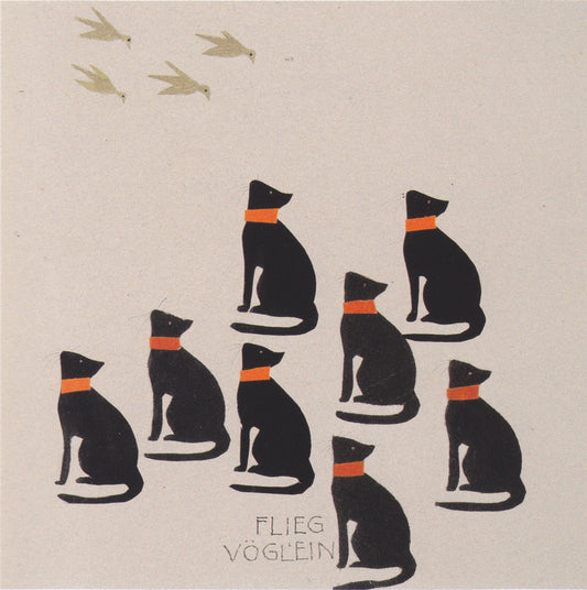 “Fly little bird” cats from a children’s book (1900s) | Kolo Moser artwork Posters, Prints, & Visual Artwork The Trumpet Shop   
