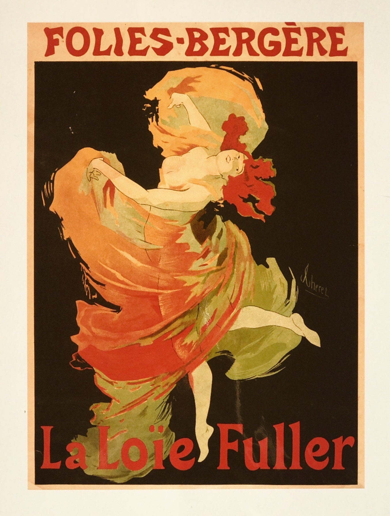 Folies-Bergere Theatre poster art print (Paris, 1895)  The Trumpet Shop   