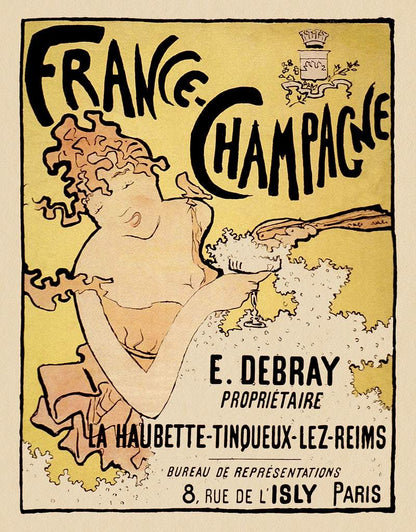 France Champagne Poster (1890s) | Pierre Bonnard artwork