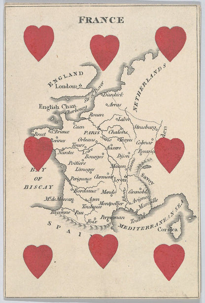 France playing card wall art (c1840)