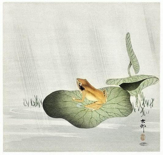Frog on lotus leaf (1900s) | Ohara Koson artwork Posters, Prints, & Visual Artwork The Trumpet Shop   