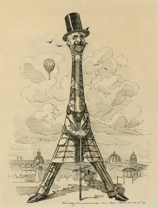 Gustave Eiffel caricature (1800s) | Edward Linley Sambourne artwork Posters, Prints, & Visual Artwork The Trumpet Shop   