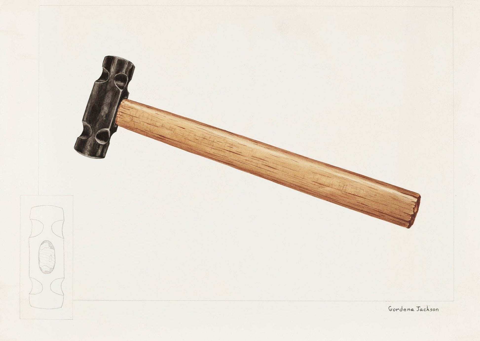 Hammer (1930s) | Vintage tool poster | Gordena Jackson Posters, Prints, & Visual Artwork The Trumpet Shop Vintage Prints   