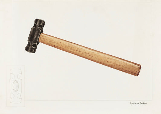 Hammer (1937) | Vintage tool poster | Gordena Jackson Posters, Prints, & Visual Artwork The Trumpet Shop Vintage Prints   