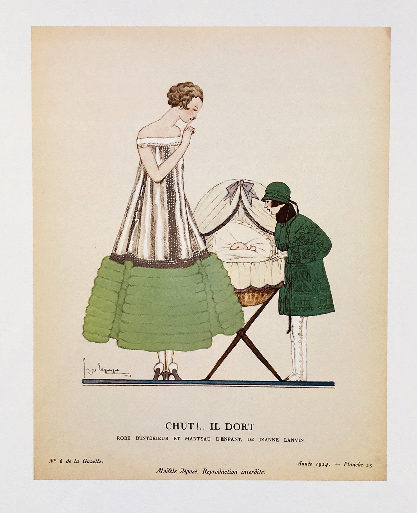 “Il Dort” Gazette du Bon Ton art print (1924)  The Trumpet Shop   