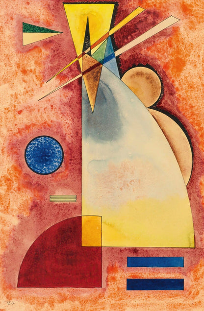 "Intermingling" (Yellow / red / blue) (1920s) | Wassily Kandinsky