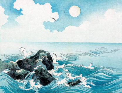 Kojima Island waves (c1900) | Vintage bathroom prints Posters, Prints, & Visual Artwork The Trumpet Shop   