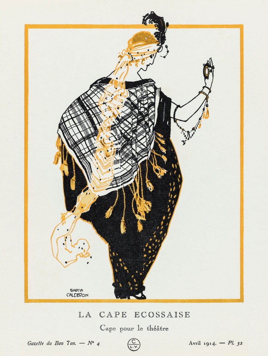 La Cape Ecossaise (Scottish Cape) (1914) | Bathroom artwork prints | Garcia Calderon Posters, Prints, & Visual Artwork The Trumpet Shop   