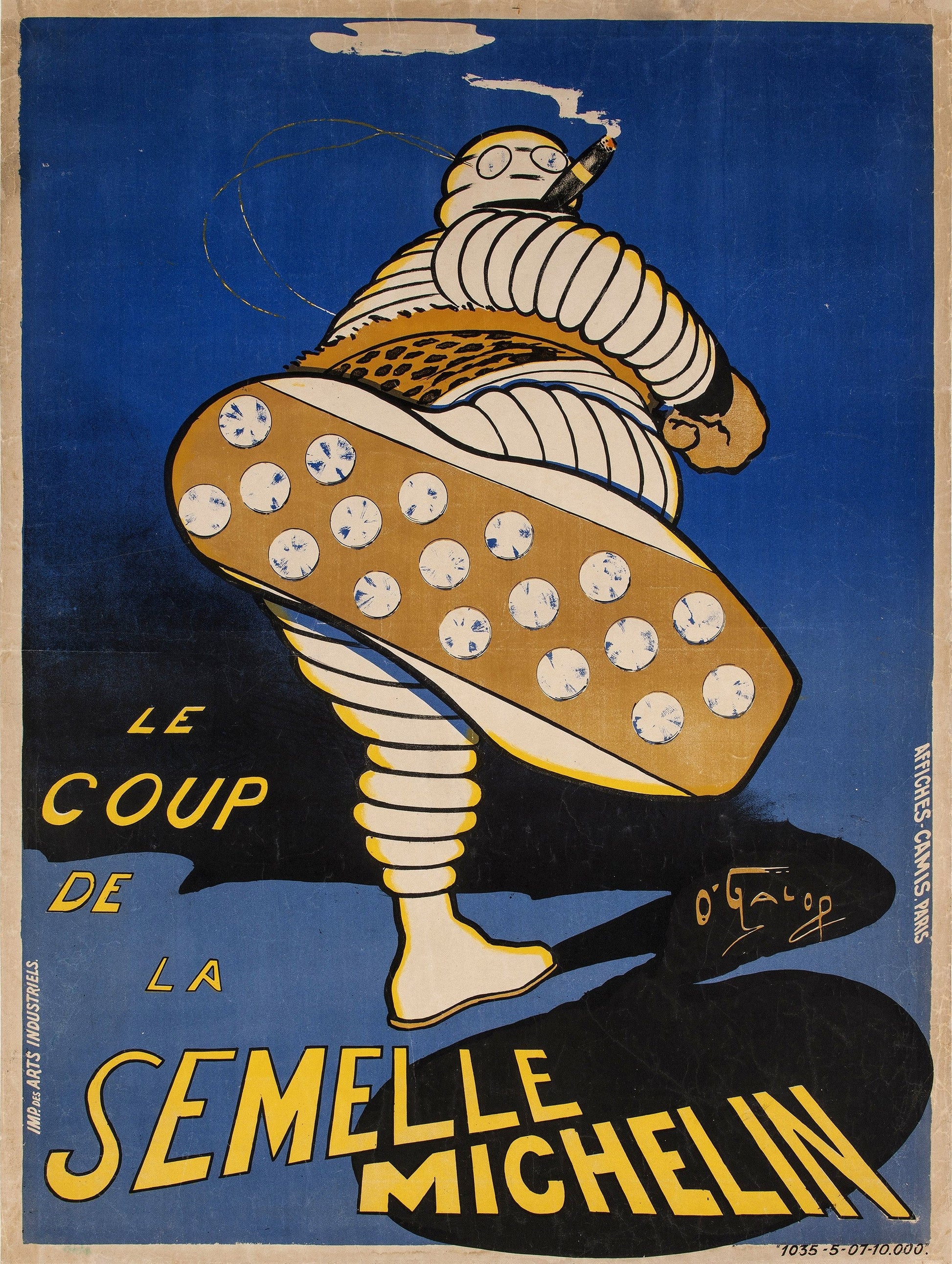 La Semelle Michelin (Bibendum) (1900s) | Vintage poster art prints | O’Galop Posters, Prints, & Visual Artwork The Trumpet Shop   