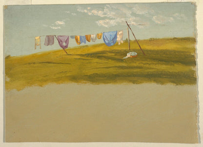 Clothes hung out to dry (1800s) | Laundry room wall art | Frederic Edwin Church Posters, Prints, & Visual Artwork The Trumpet Shop Vintage Prints   