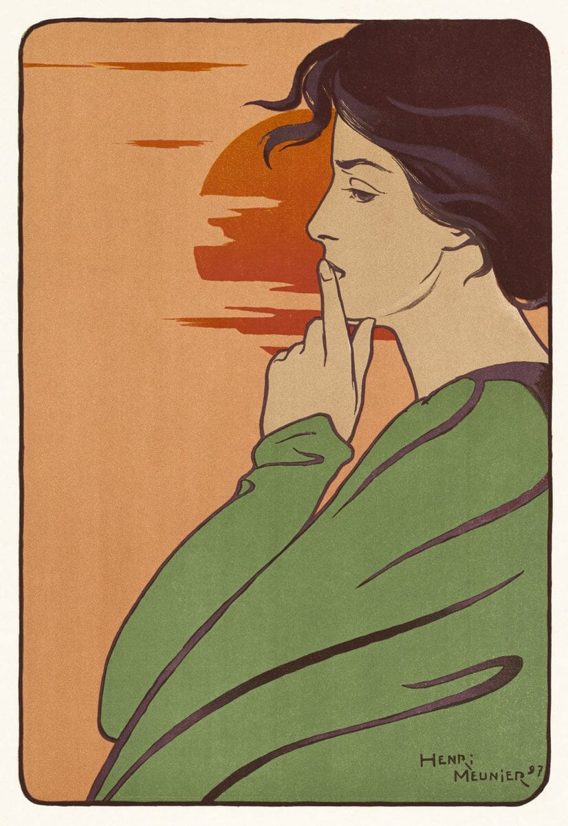 L'Heure du silence (1890s) | Henri Meunier artwork Posters, Prints, & Visual Artwork The Trumpet Shop   