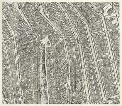 Amsterdam map artwork (1600s)