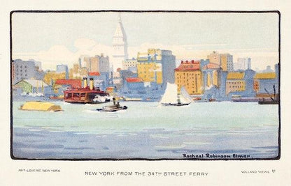 New York Ferry (1914) | Old NYC prints | Rachael Robinson Elmer