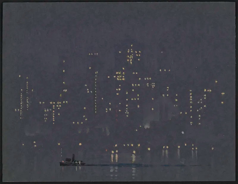 New York skyline artwork print (1920s) | Joseph Pennell