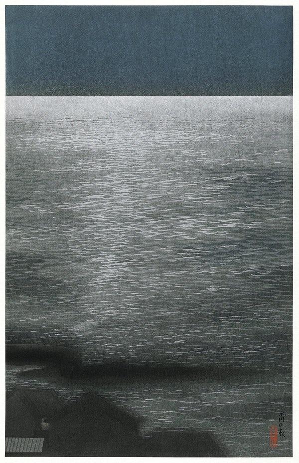 Ocean view moonlit night in Shinagawa (1920s) | Japanese prints Posters, Prints, & Visual Artwork The Trumpet Shop   