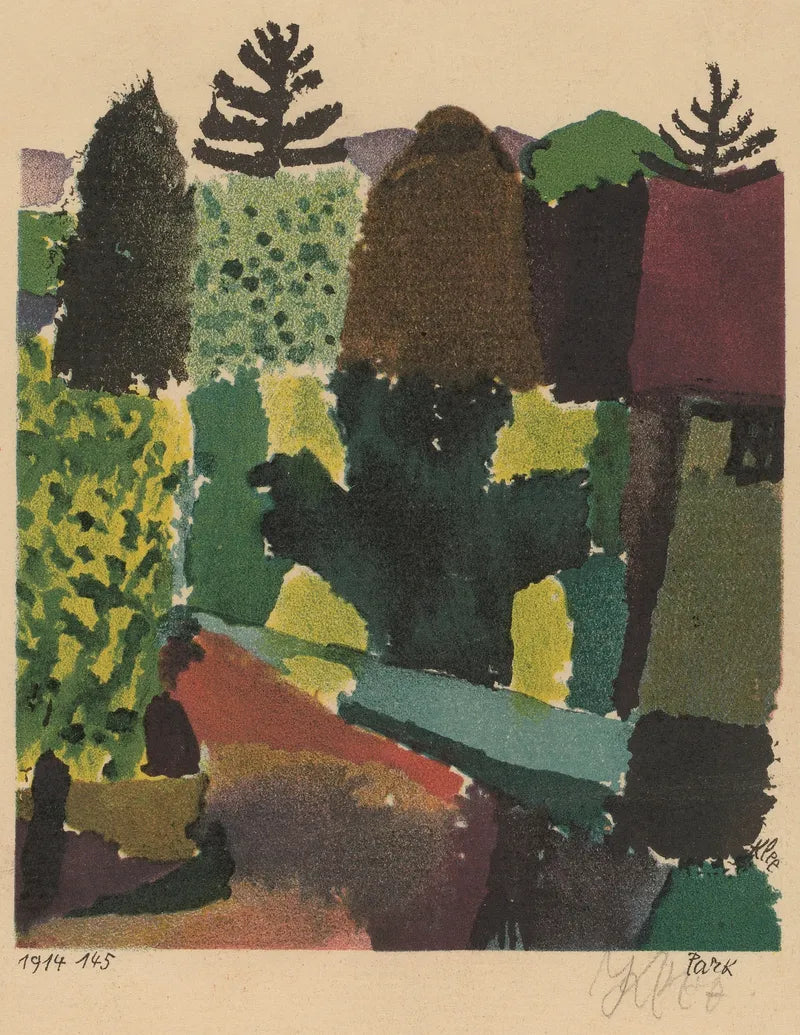 Park (1914) | Paul Klee Bauhaus art print Posters, Prints, & Visual Artwork The Trumpet Shop   