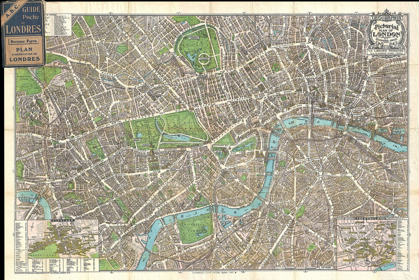 Vintage map of London (1920s) | Vintage map prints Posters, Prints, & Visual Artwork The Trumpet Shop   