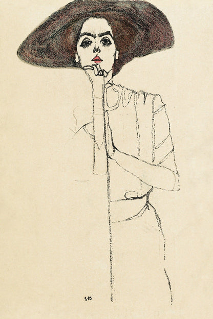 Portrait of a Woman (1900s) | Egon Schiele