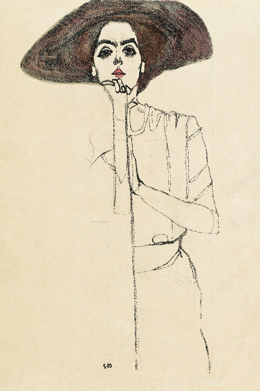 Portrait of a Woman (1900s) | Egon Schiele artwork Posters, Prints, & Visual Artwork The Trumpet Shop   