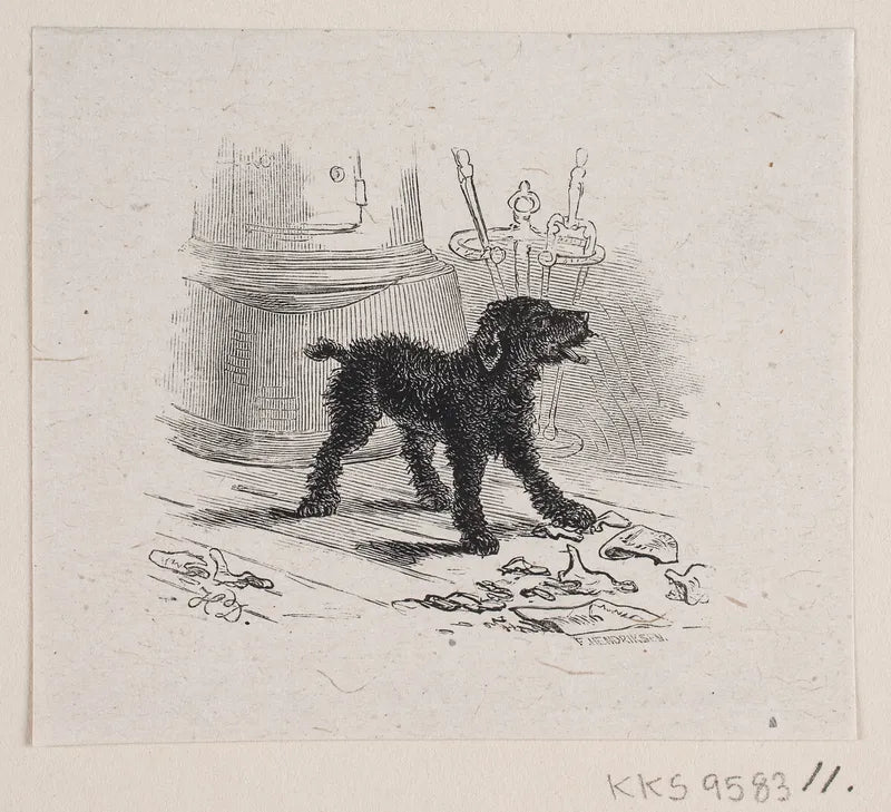 Puppy dog (1800s) | Vintage pup prints | F Hendricksen Posters, Prints, & Visual Artwork The Trumpet Shop   