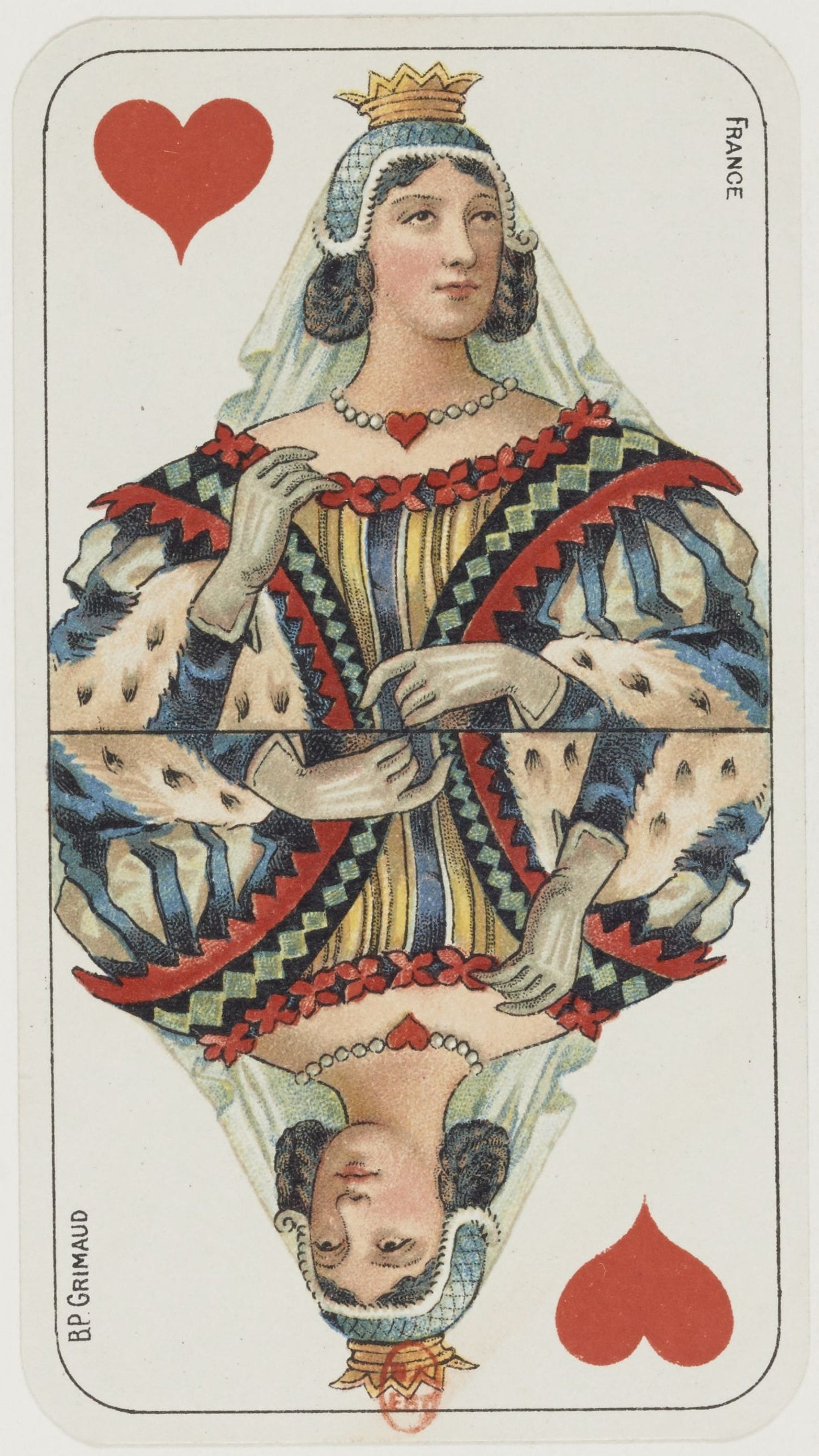 Queen of Hearts Tarot Card (1898) | Man cave bar prints | BP Grimaud Posters, Prints, & Visual Artwork The Trumpet Shop   