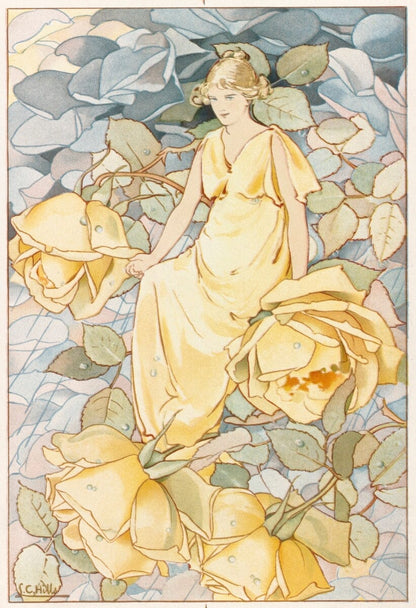 Rose Flower Fairy (1800s) | Laura Coombs Hills artwork