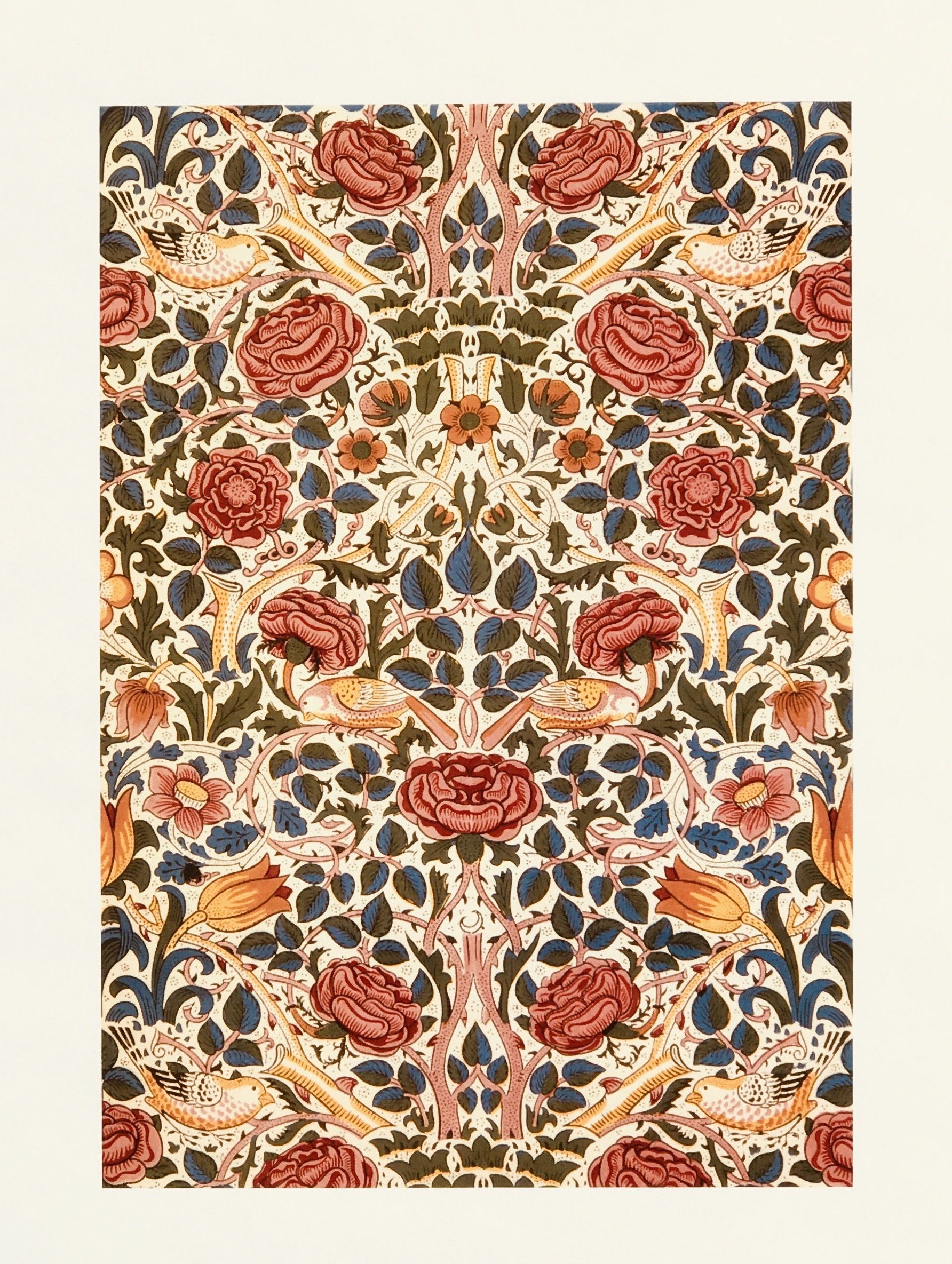 “Rose” fabric design (1883) | William Morris art print  The Trumpet Shop   
