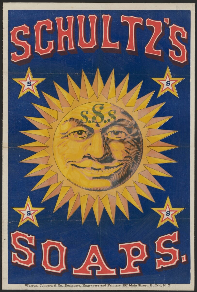 Schultz's Soap Advert (1890s) | Laundry room wall art Posters, Prints, & Visual Artwork The Trumpet Shop Vintage Prints   