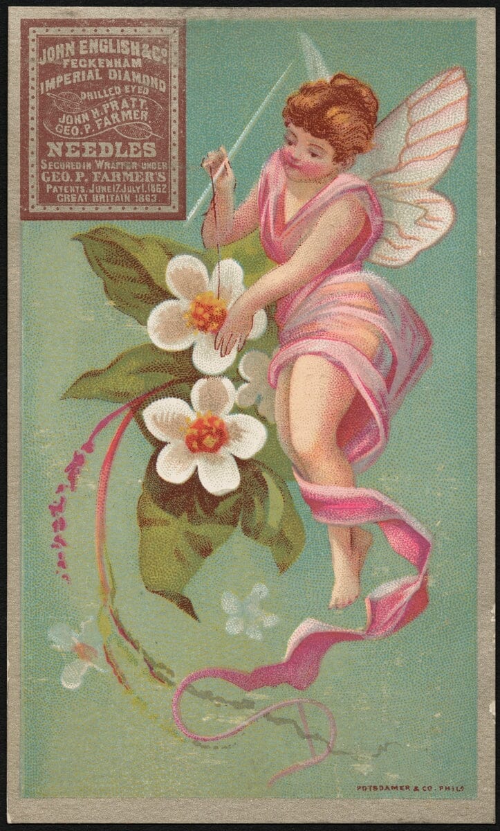 Sewing Needles Advert (c1870s) | Fairy bedroom decor Posters, Prints, & Visual Artwork The Trumpet Shop   