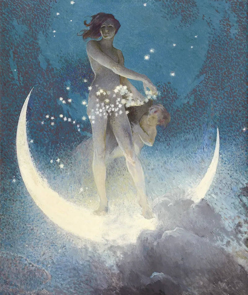 “Spring scattering stars” (1920s) | Vintage fairy art prints | Edwin Blashfield Posters, Prints, & Visual Artwork The Trumpet Shop   