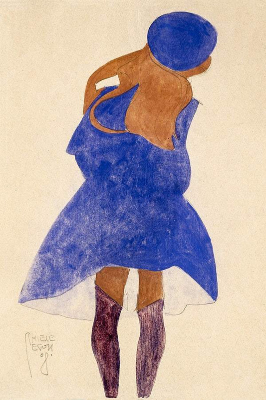 Standing Girl, Back View (1900s) | Egon Schiele prints Posters, Prints, & Visual Artwork The Trumpet Shop   