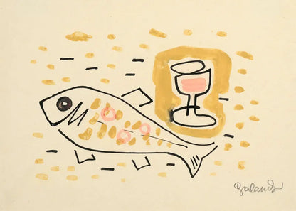 Still life with fish (1930s) | Mikulas Galanda