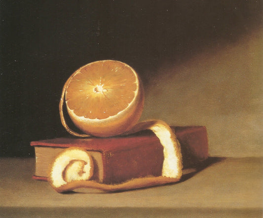 Still life with Orange and book (1815) | Home office prints | Raphaelle Peale Posters, Prints, & Visual Artwork The Trumpet Shop   